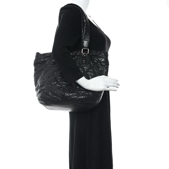 ❤️🔥Rare LE Vintage Chanel North South Cloudy Bundle Quilted Lambskin 24k RG HW - Picture 15 of 15